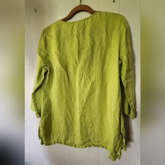 100% Linen Embellished Top - Picture 6 of 6